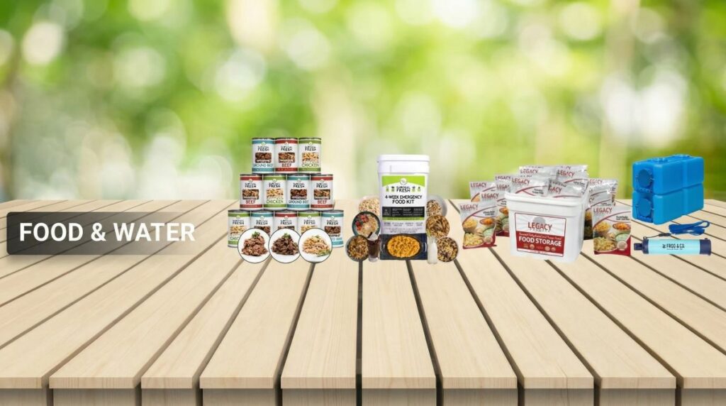 Survival Frog long term water and food storage and emergency meal supply